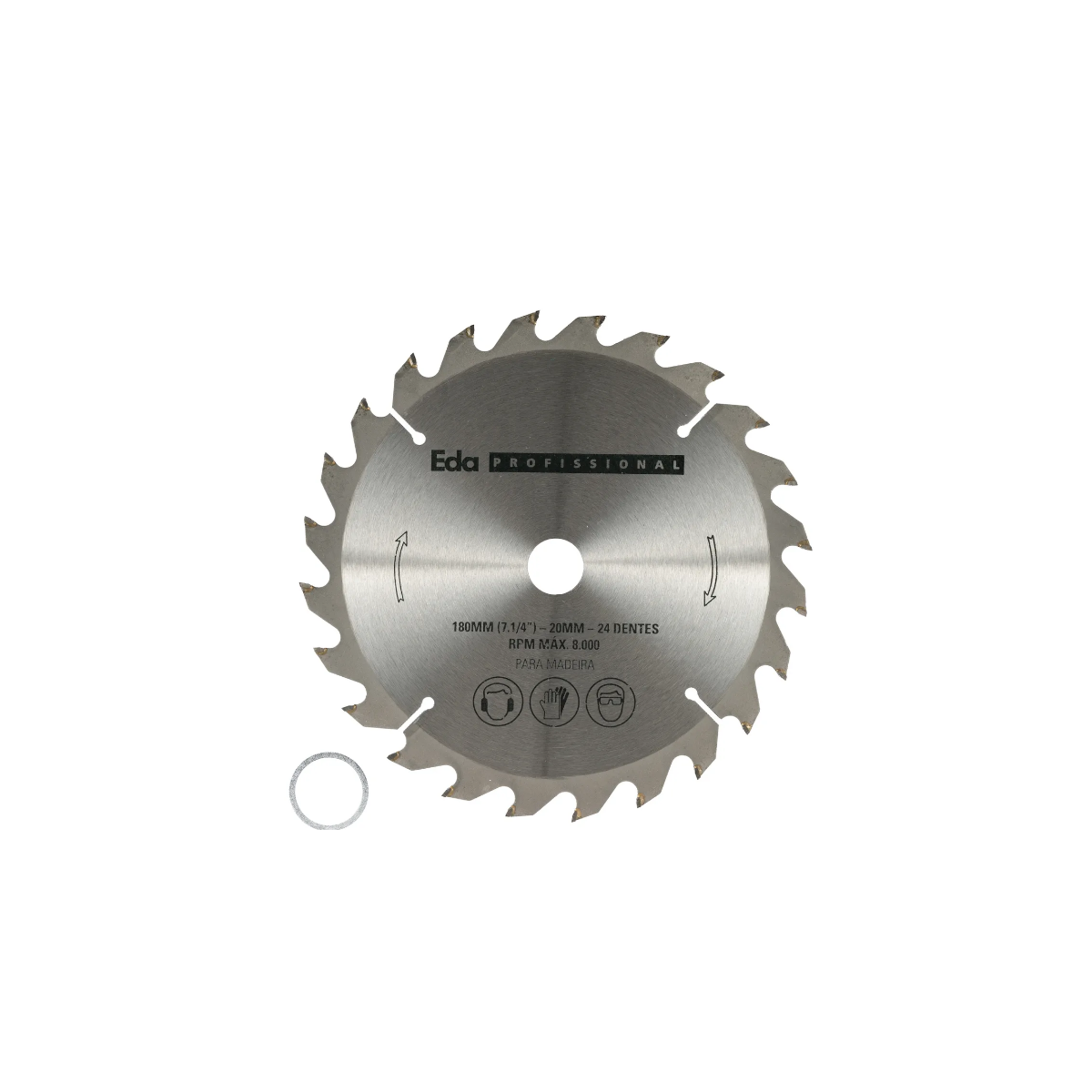 Disco de Serra Circular 7.1/4" 185x20mm 24 Dentes EDA-7HA