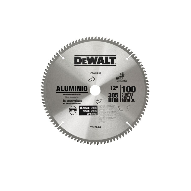 Disco de Serra Circular Wídea 12 Pol. com 100 Dentes - DEWALT-DWA03240
