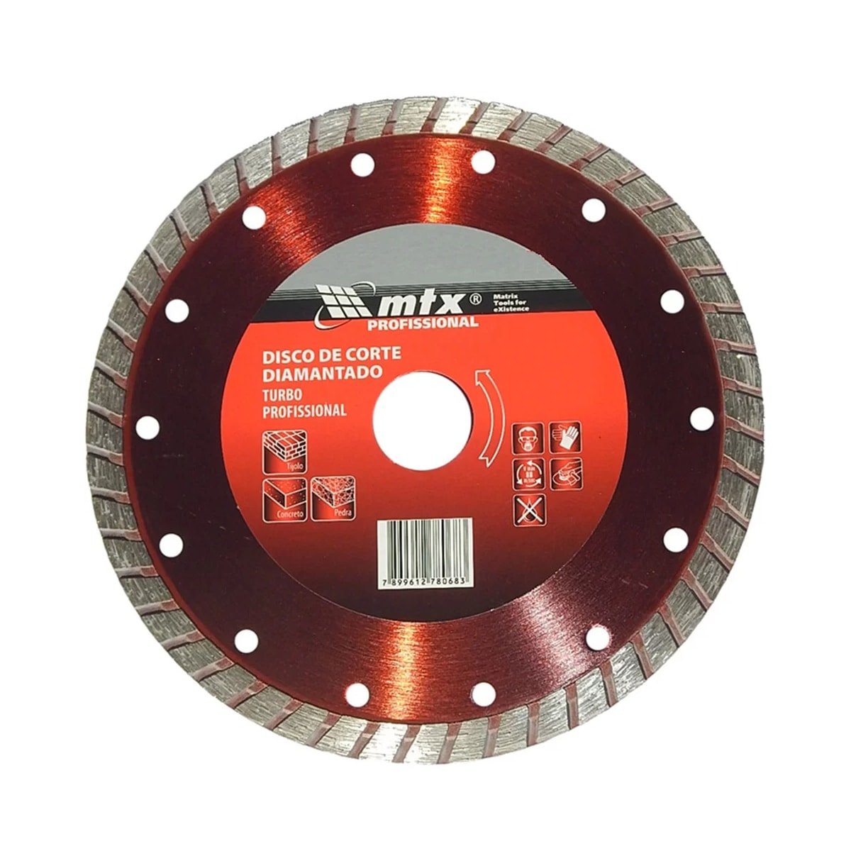 Disco Diamantado 110x20mm Turbo Corte à Seco - MTX-731169