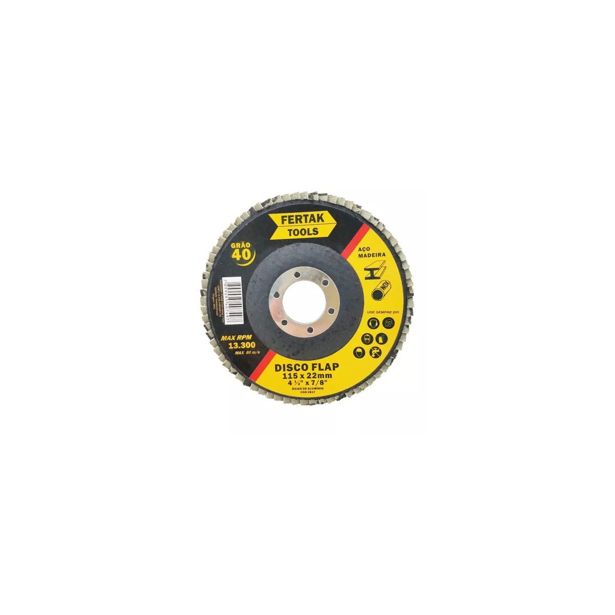 Disco FLAP 115MM 4.1/2 Grão 40 - FERTAK-2817