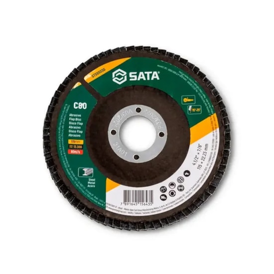 Disco FLAP Abrasivo Inox 4.1/2'' GR80 - SATA-ST55503G
