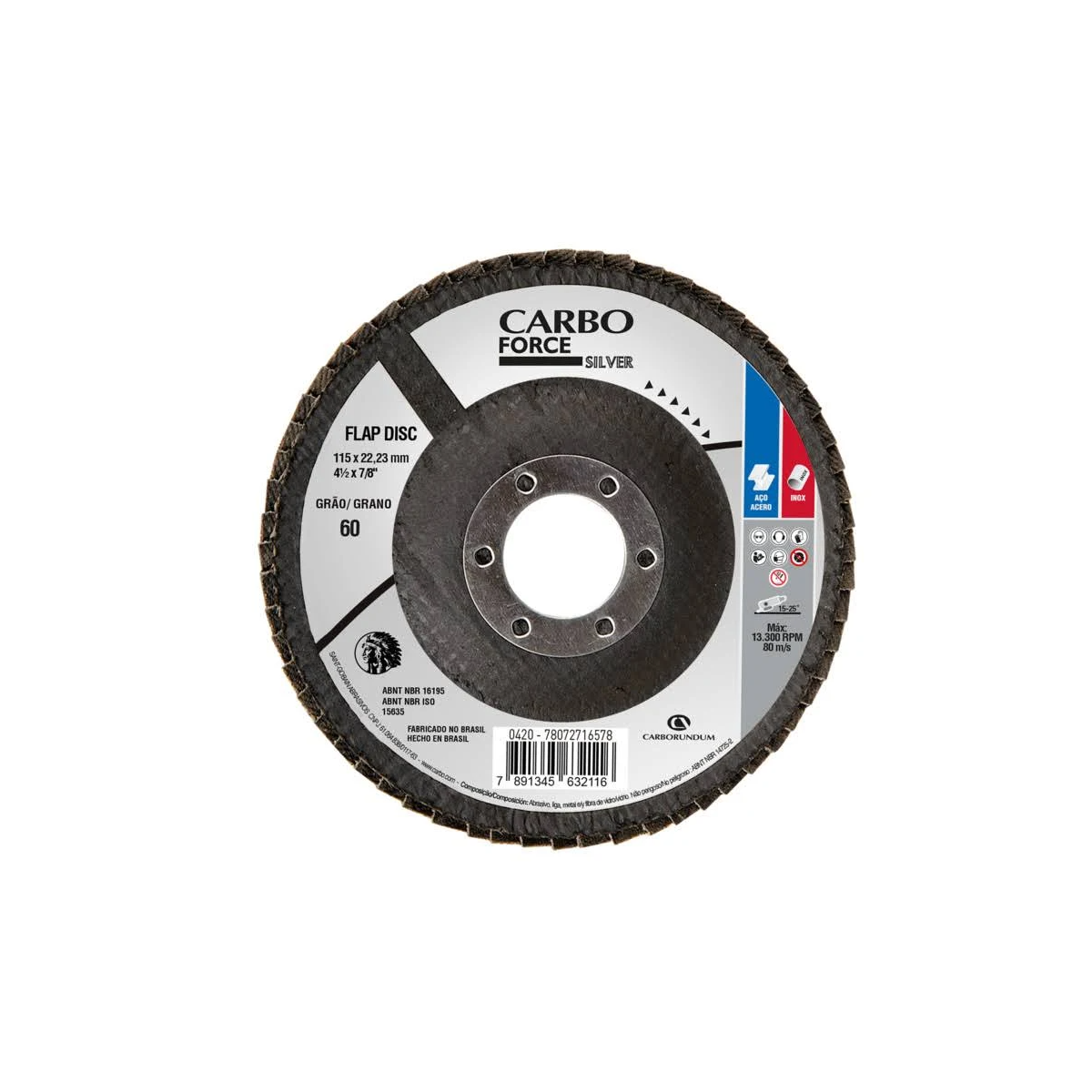 Disco Flap Carbosilver CARBORUNDUM-78072716582