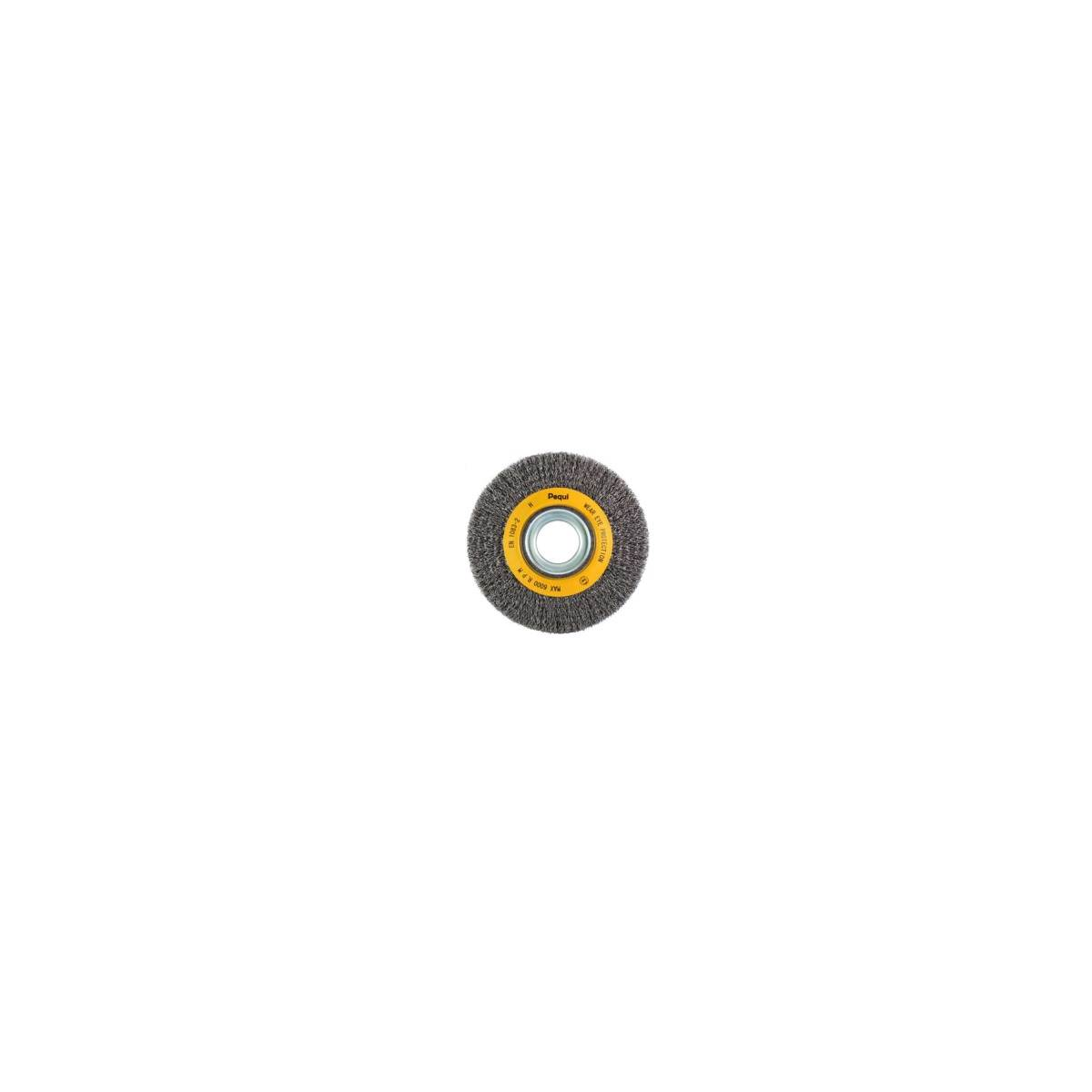 Escova Circular Ondulada Aço Latonado 0,32mm 8”x25 PEQUI-6778