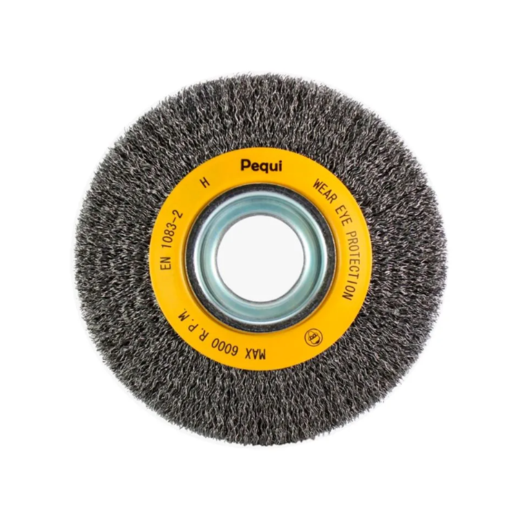Escova de Aço Circular Ondulado 75x10x6mm - PEQUI-4037