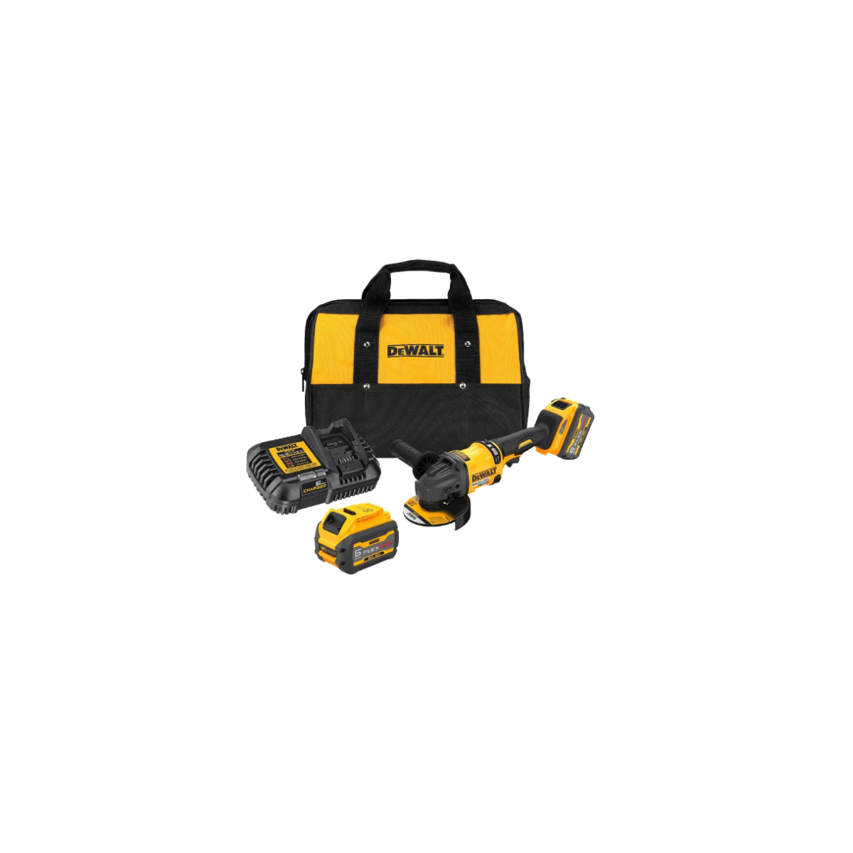 Esmerilhadeira Angular à Bateria 4.1/2"a 5" 60V 6.0AH sem Bateria e sem Carregador - DEWALT-DCG418T2-B2