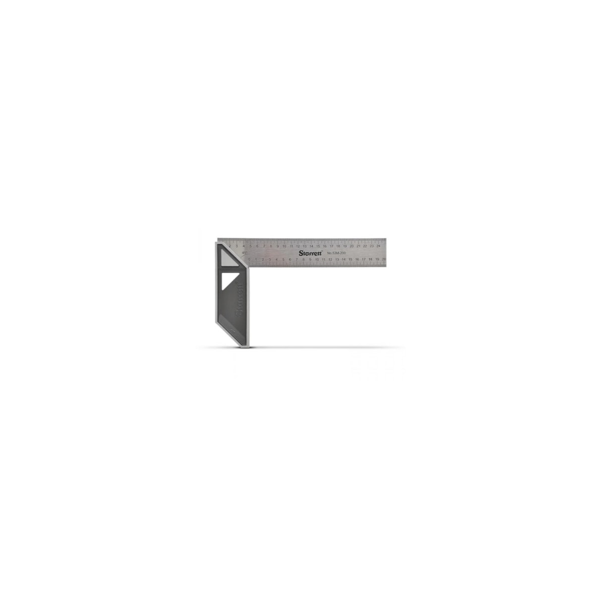 Esquadro de Aço Inox para Carpinteiro 250mm uso a 45º - STARRETT-K53M250S