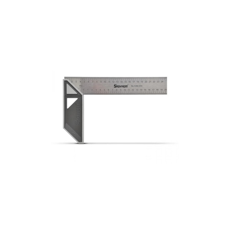 Esquadro de Aço Inox para Carpinteiro 250mm uso a 45º - STARRETT-K53M250S