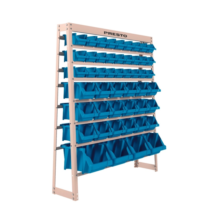 Estante Modulada Com 49 Gavetas N 3,5 E 7 Azul - PRESTO-43016