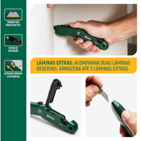 Estilete De Segurança Auto-Retrátil - SATA-ST93624G