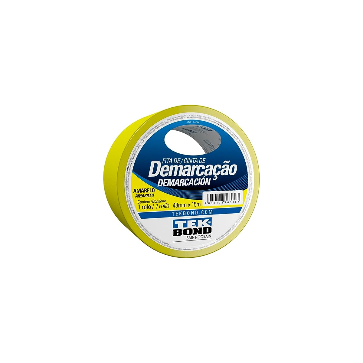 Fita De Demarcação Amarela 48MM X 15M - TEKBOND-21241048200