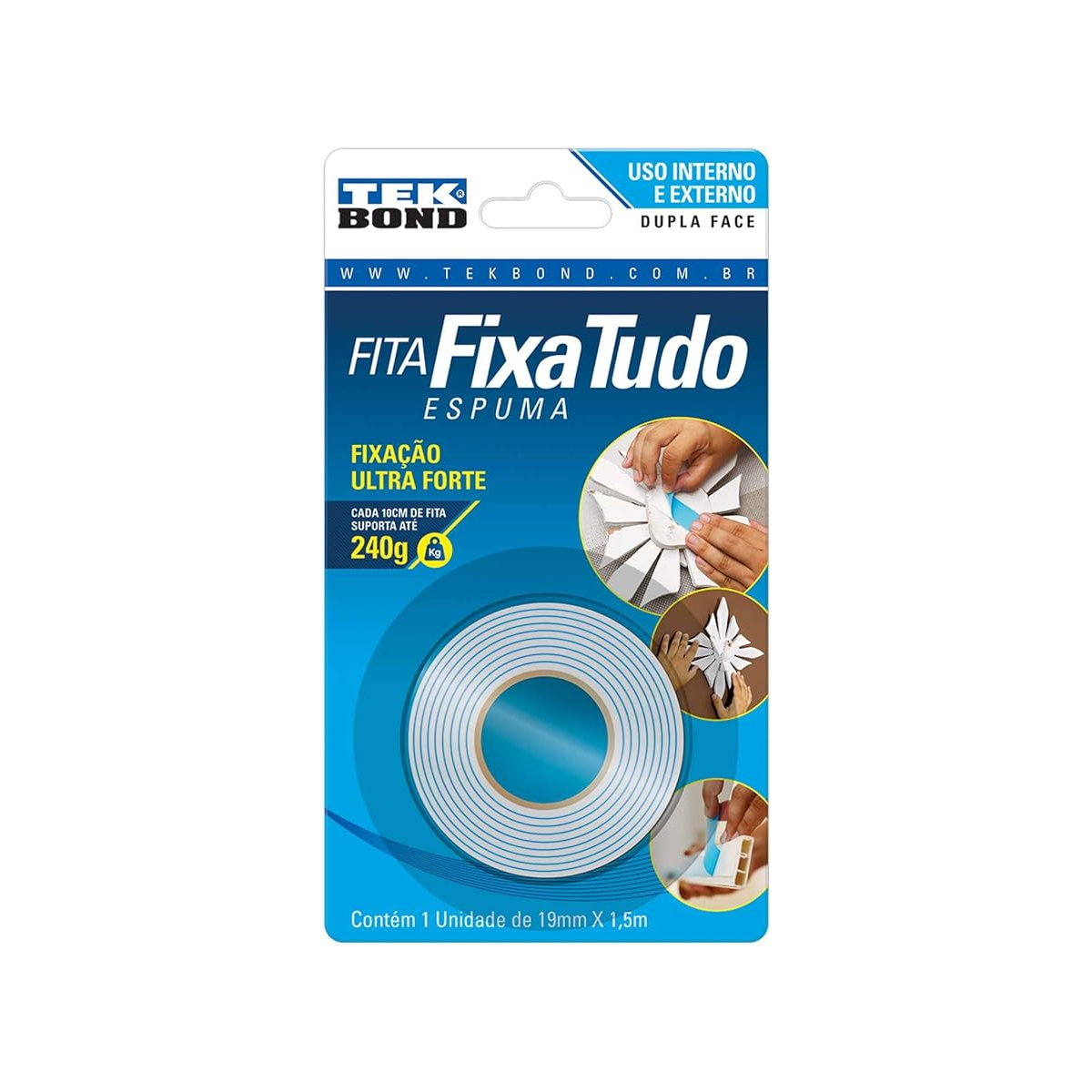 Fita Dupla Face 19MM X 1,5M - TEKBOND-21151019502