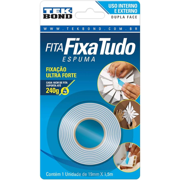 Fita Dupla Face 19MM X 1,5M - TEKBOND-21151019502