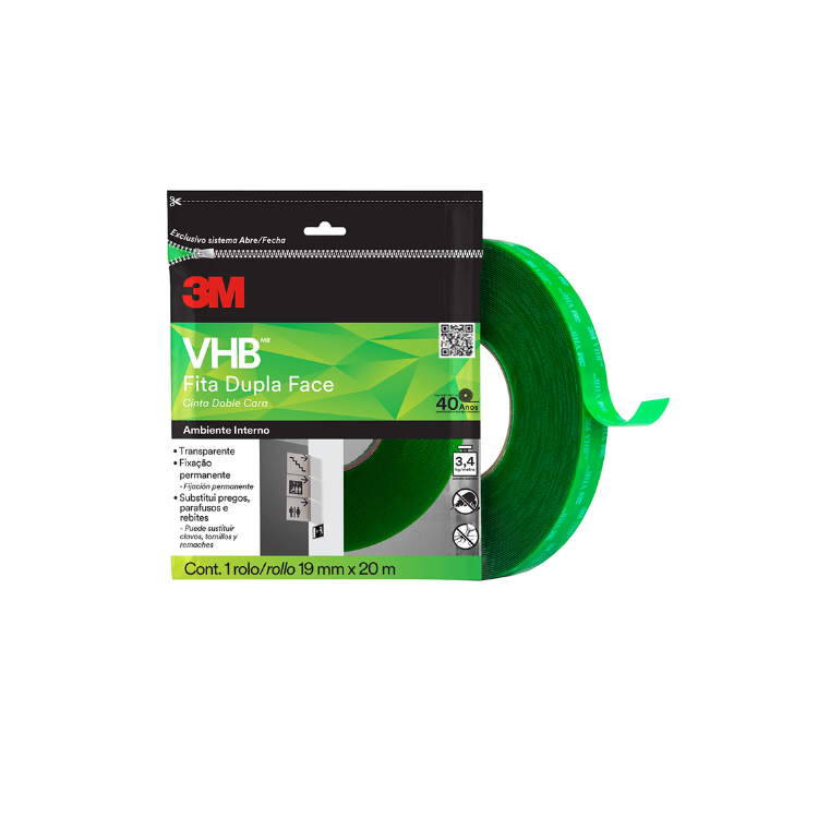 Fita Dupla Face VHB 4910 19mm x 20m - 3M-H0002317875