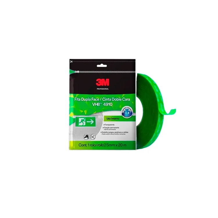 Fita Dupla Face VHB 4910 25mm x 20m - 3M-HB004278600