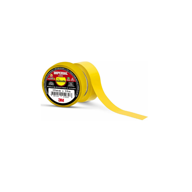 Fita Isolante Imperial Cor Amarelo 18mm x 10m - 3M-HB004297949