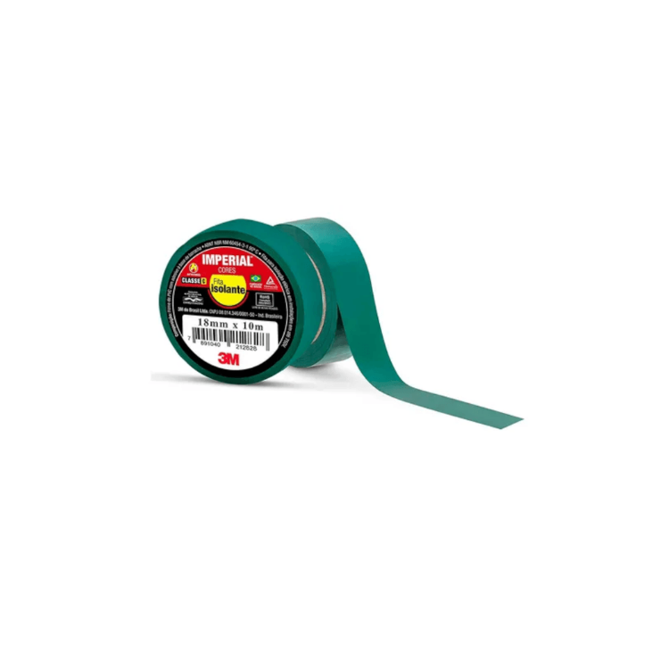 Fita Isolante Imperial Cor Verde 18mm x 10m - 3M-HB004298061