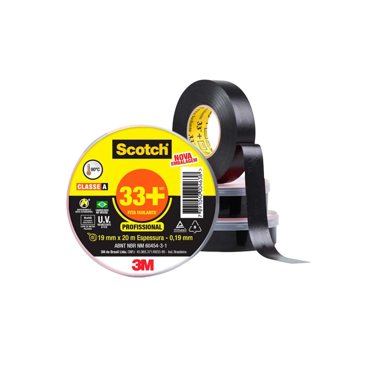 Fita Isolante Scotch 19mm x 20m - 3M-HB004482483