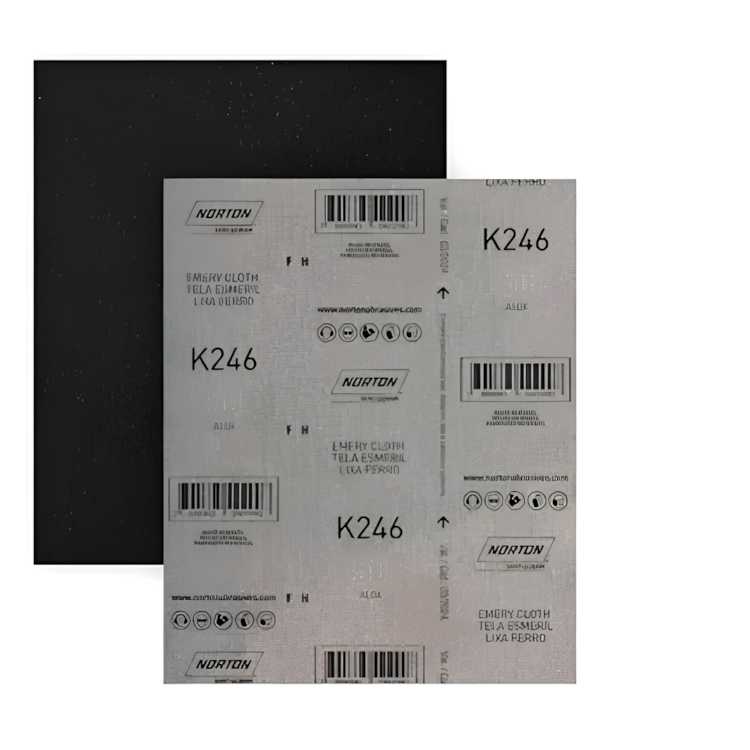 Folha de Lixa K246 225x275mm Grão 80 para Metal - NORTON-66261199786