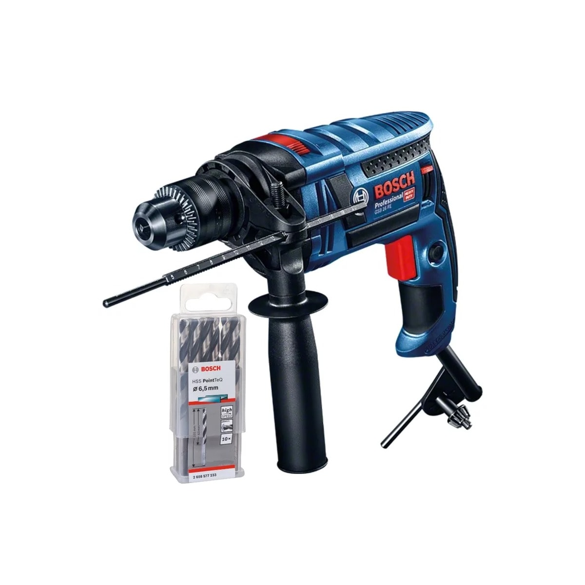 Furadeira de Impacto GSB 16RE 1/2" 850W 220V com Kit de Brocas com 10UN - BOSCH-0615A001ZF