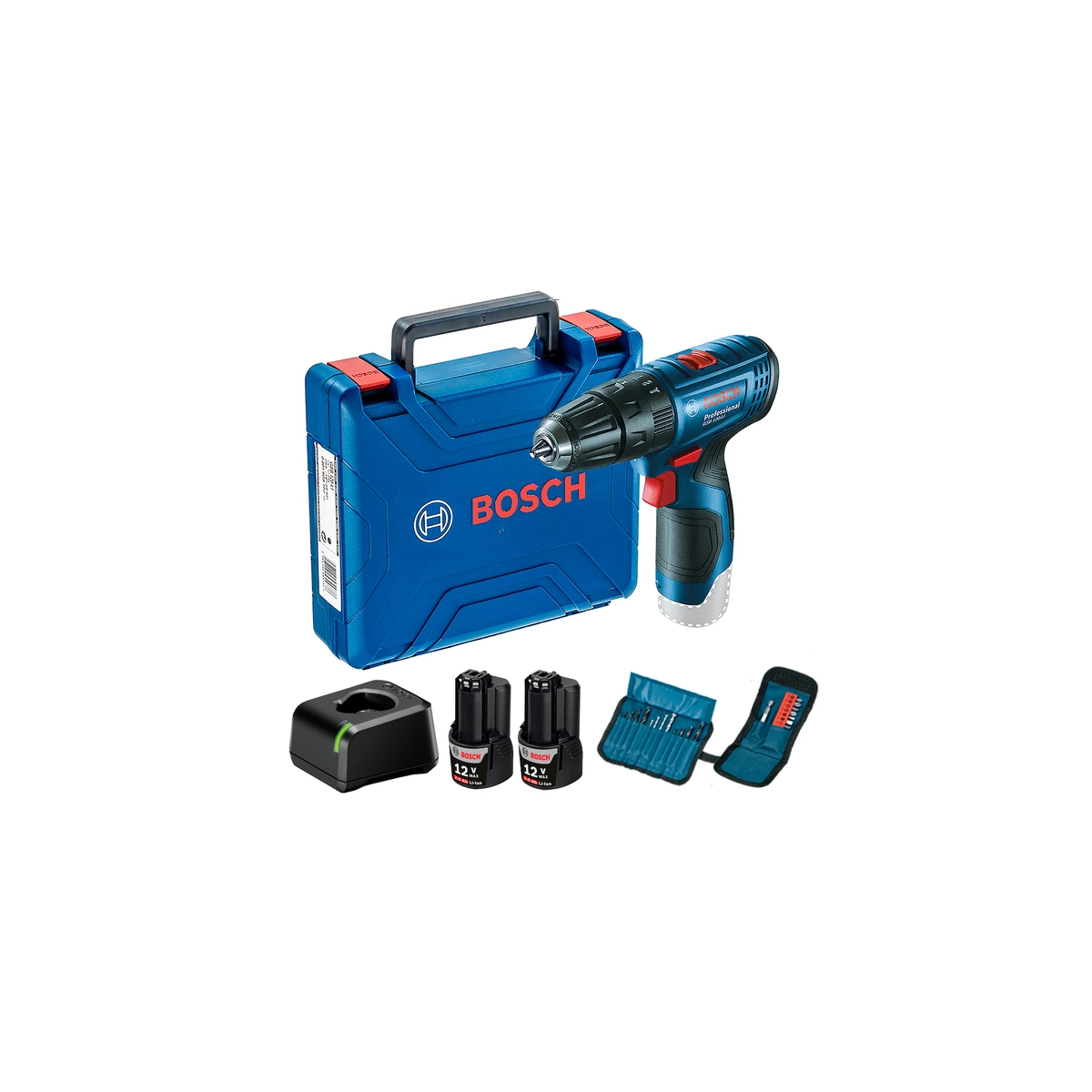 Furadeira/Parafusadeira Bosch GSB 120-LI Com 23 Acessórios e Bateria - BOSCH-06019G81E2