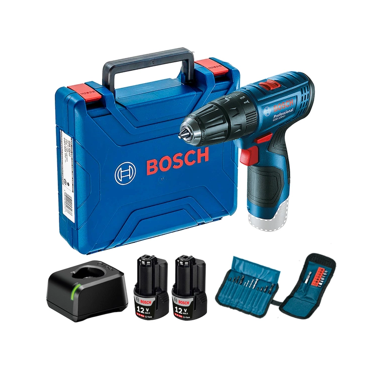Furadeira/Parafusadeira Bosch GSB 120-LI Com 23 Acessórios e Bateria - BOSCH-06019G81E2