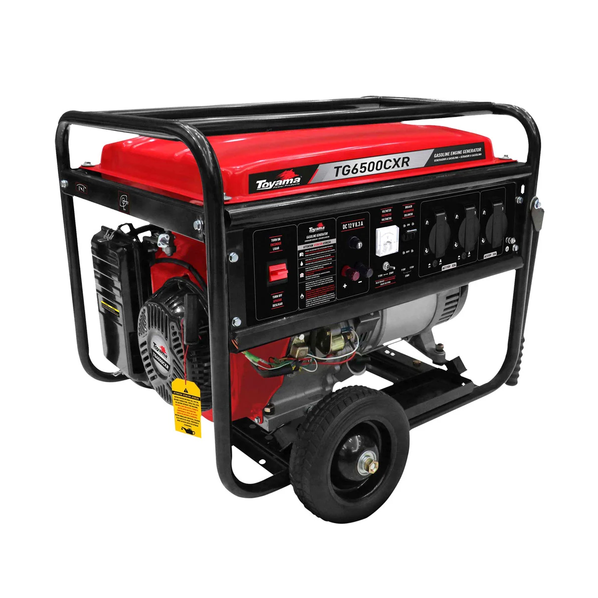 Gerador a Gasolina Monofásico 6,5 kVA Partida Manual TG6500CXR - TOYAMA-201-026