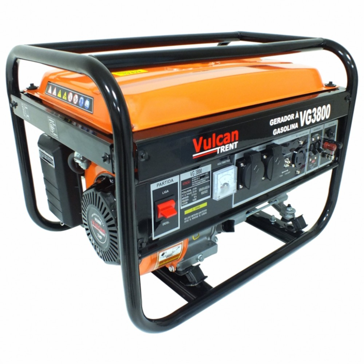 Gerador à Gasolina VG3800 4T 208CC 7HP 3,00kva Bivolt com Partida Manual - VULCAN-56518