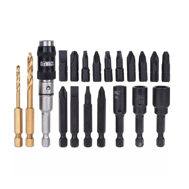 Jogo 20 Pontas para Parafusar com Estojo Magnético e Extensor Articulável Alto Impacto - DEWALT-DWMTCIR20