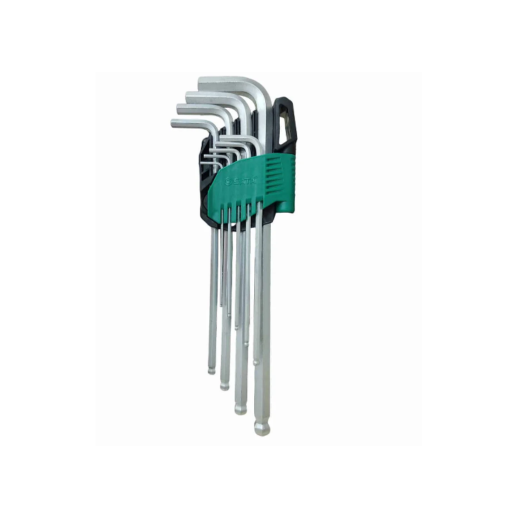 Jogo Chave Hexagonal Abaulada Extra Longa 1,5 a 10mm com 9PC - SATA-ST09101ASJ