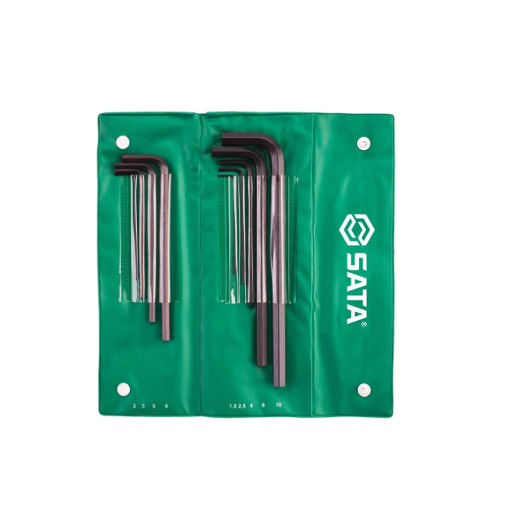 Jogo Chave Hexagonal Curta 1,5 x 10mm 11PC - SATA-ST09128L