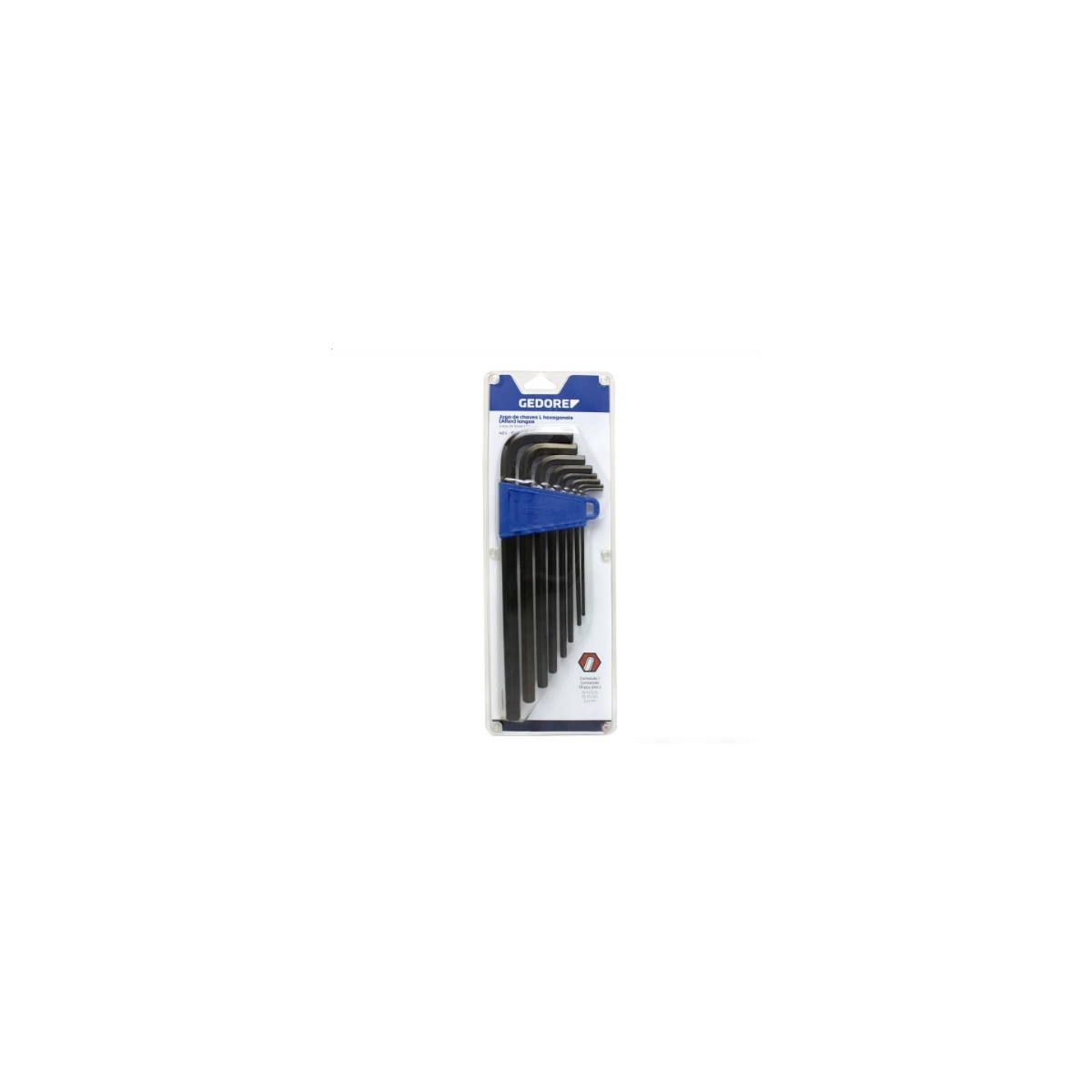 Jogo Chave L Hexagonal Longa 2 A 8mm - GEDORE-012.301