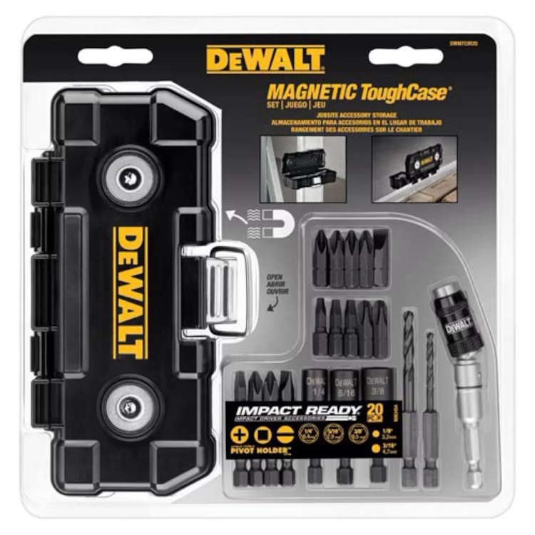 Jogo de 20 Pontas Para Parafusar Com Estojo - DEWALT-DWMTCIR20