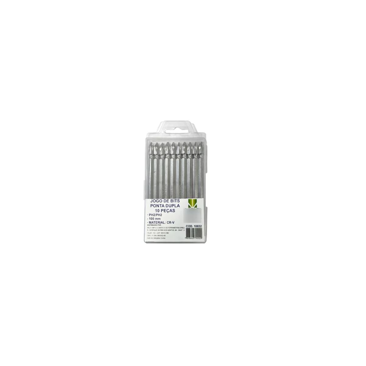 Jogo de Bits Ponta Dupla 100mm 10pcs - MELFI-1414