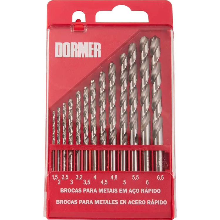 Jogo De Broca Aço Rápido 1,5 A 6,5 13 Peças A114 - DORMER-A29013BR