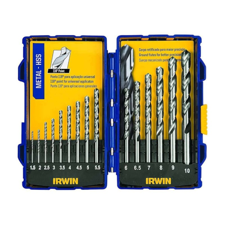 Jogo De Broca Aço Rápido 15 Peças 1,5 A 10MM - IRWIN-1865314