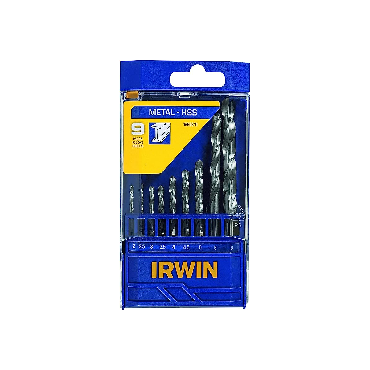 Jogo De Broca Aço Rápido 9 Peças 2 A 8MM - IRWIN-1865310