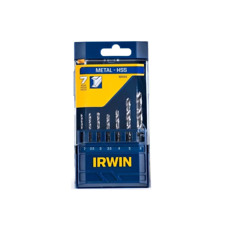 Jogo de Brocas para Metal HSS 2-6mm com 7 Peças - IRWIN-1865309