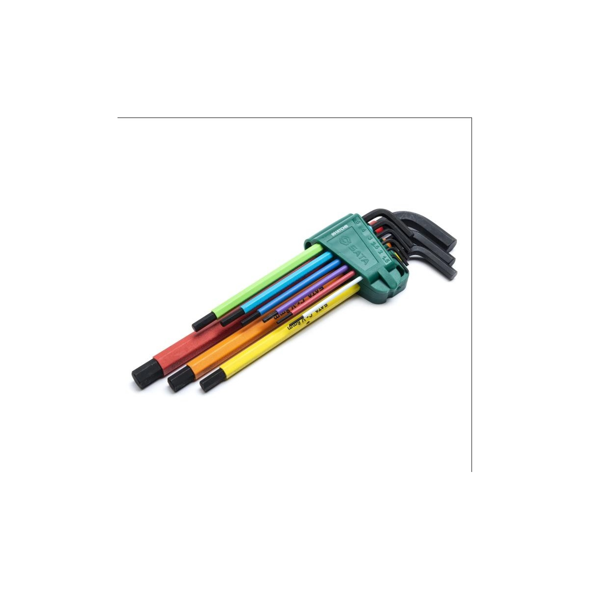 Jogo De Chave Allen Longa 9 Peças 1,5 A 10mm Color - SATA-ST09107CHBSJ
