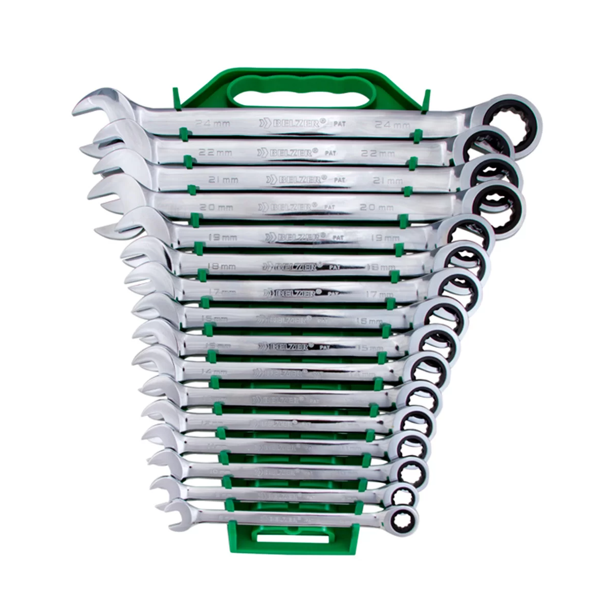 Jogo De Chave Combinada Com Catraca 16 Peças 8-24mm - BELZER - 9416BJ