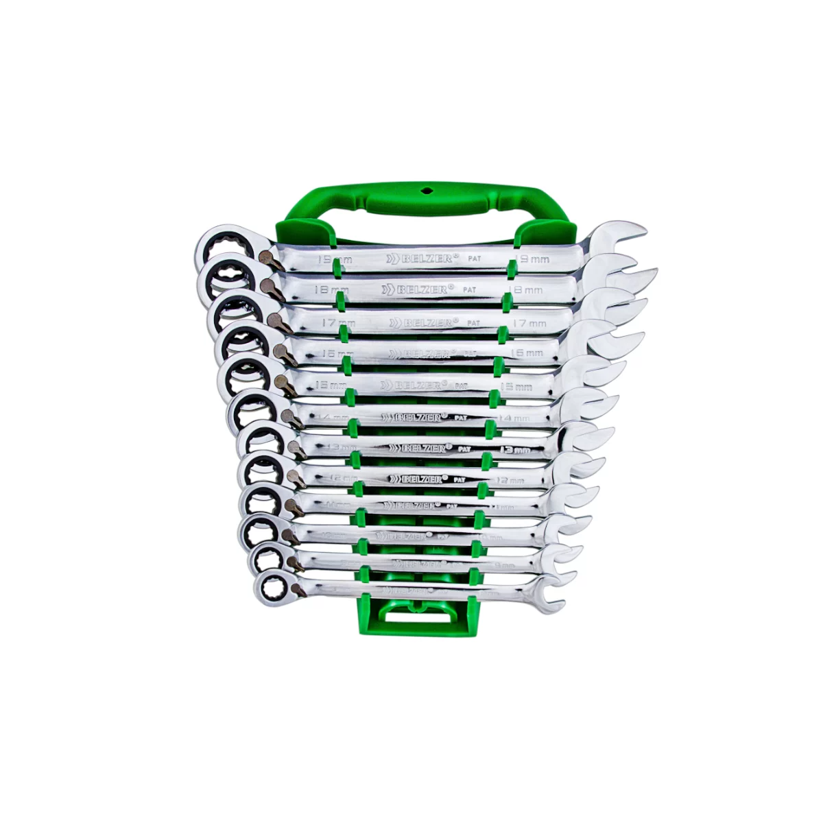 Jogo De Chave Combinada Com Catraca Reversível 8-19mm 12 Peças - BELZER - 9620BJ