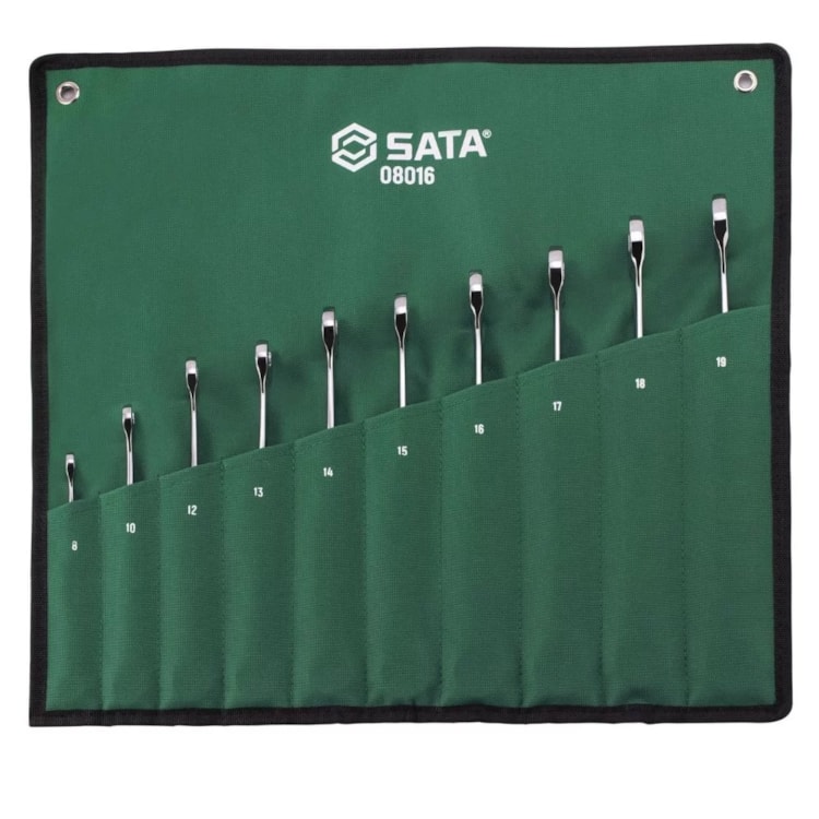 Jogo de Chave Combinada Invertida Com Catraca de 8-19mm com 10 Peças - SATA-ST08016