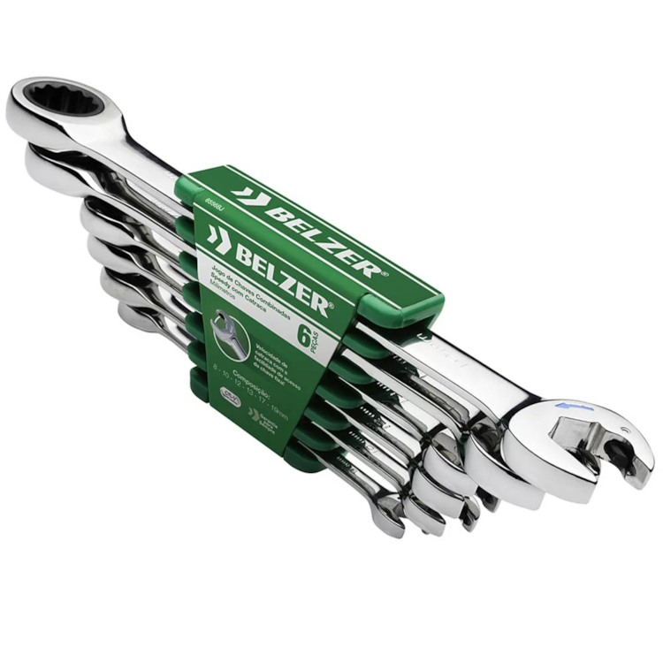 Jogo De Chave Combinada Speedy Com Catraca 8-19mm 6 Peças - BELZER - 8556BJ