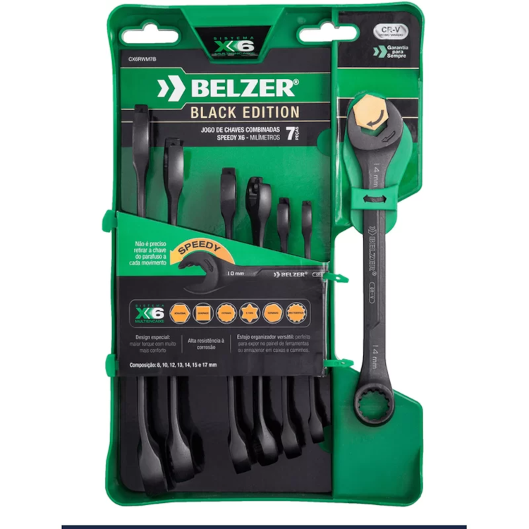 Jogo De Chave Combinada Speedy x6 8-17mm 7 Peças - BELZER - CX6RWM7B