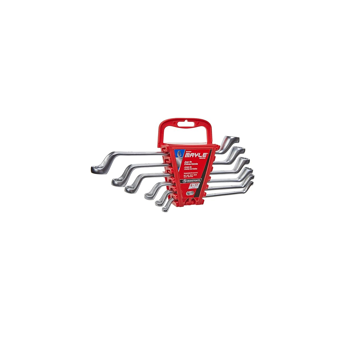 Jogo De Chave Estrelada 6 a 17mm Resistente - MAYLE-301405BR