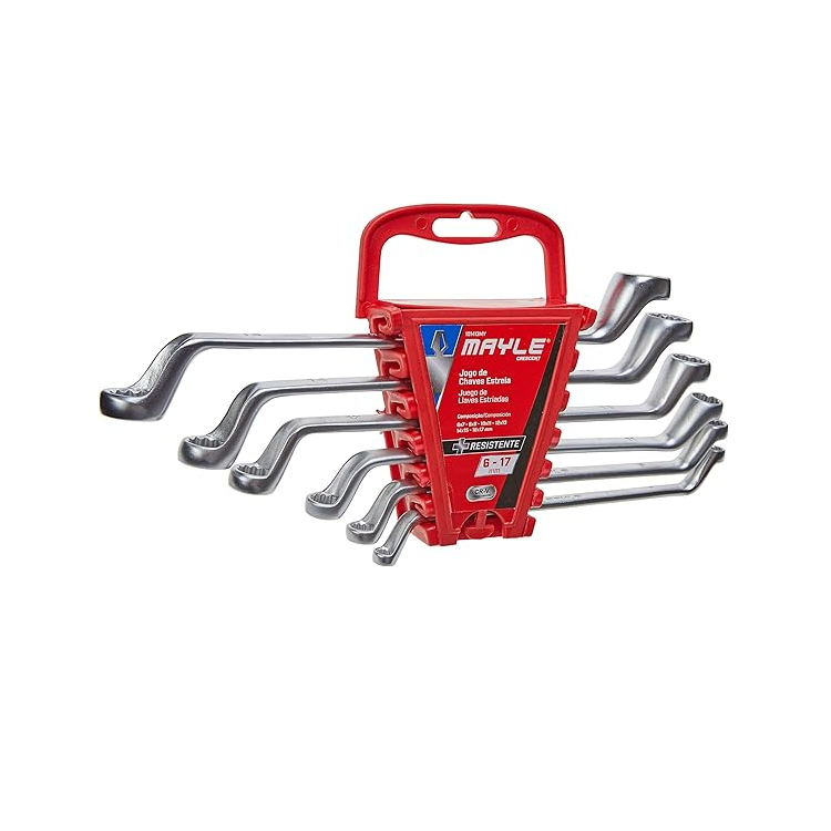 Jogo De Chave Estrelada 6 a 17mm Resistente - MAYLE-301405BR
