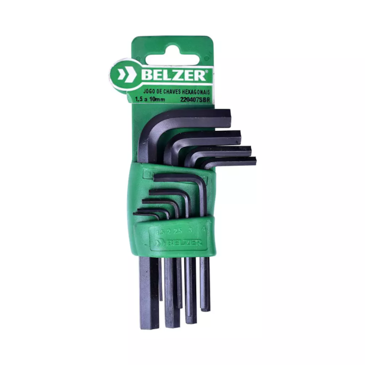 Jogo De Chave Hexagonal 1,5 a 10mm - BELZER - 220407SBR