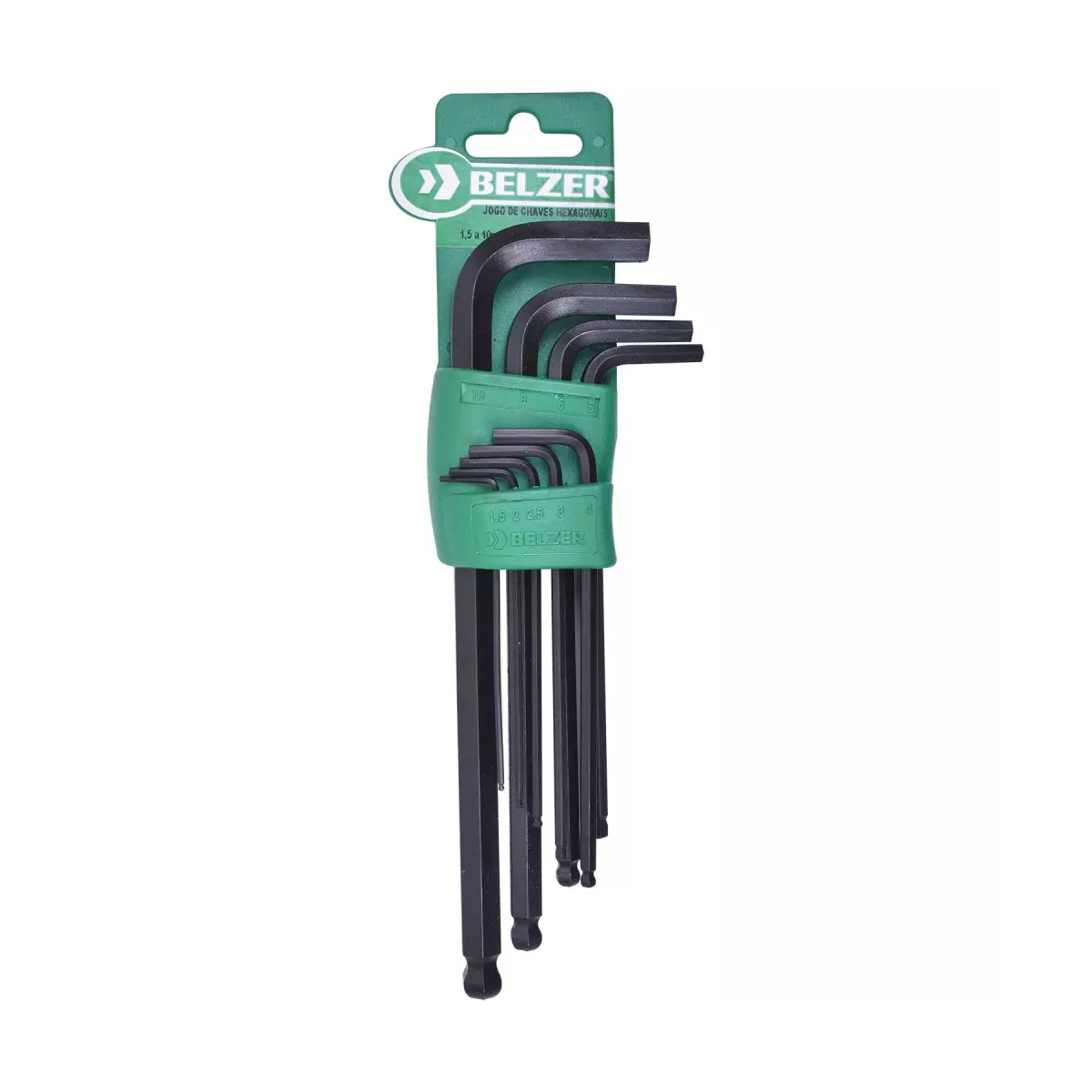 Jogo De Chave Hexagonal Abaulada 1,5 a 10mm - BELZER - 220890SBR