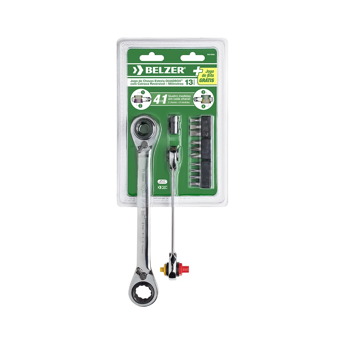 Jogo De Chave Quadbox Com Bit 8-19 mm - BELZER - 85210DBJ