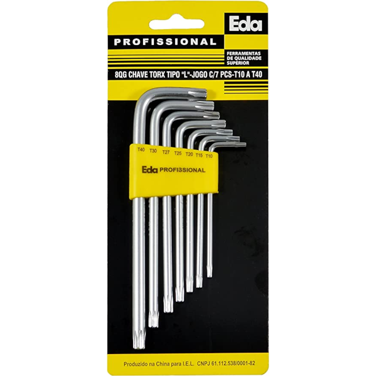 Jogo De Chave Torx Longa T10 A T40 7 Peças - EDA-8QG