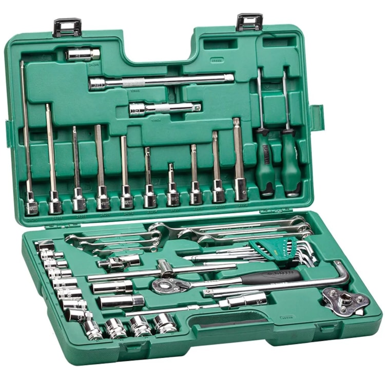 Jogo de Ferramentas CR-V para Oficina com 50 Peças - SATA-ST09508